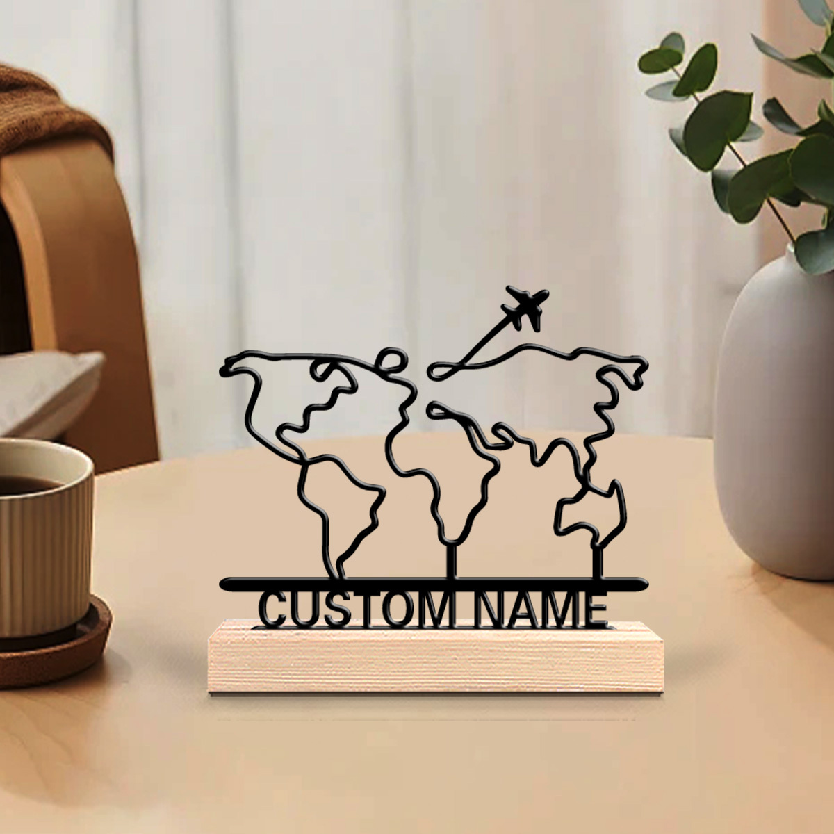Desktop Laser Engraver - 1 buah Ornamen Logam Desktop yang