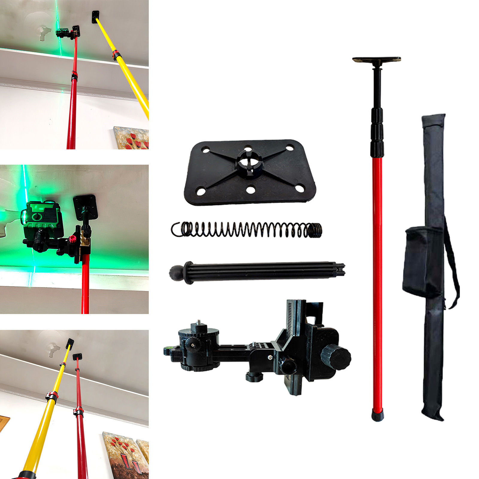 Industrial Laser Line - Tingkat Laser teleskopik, batang pendukung langit-langit