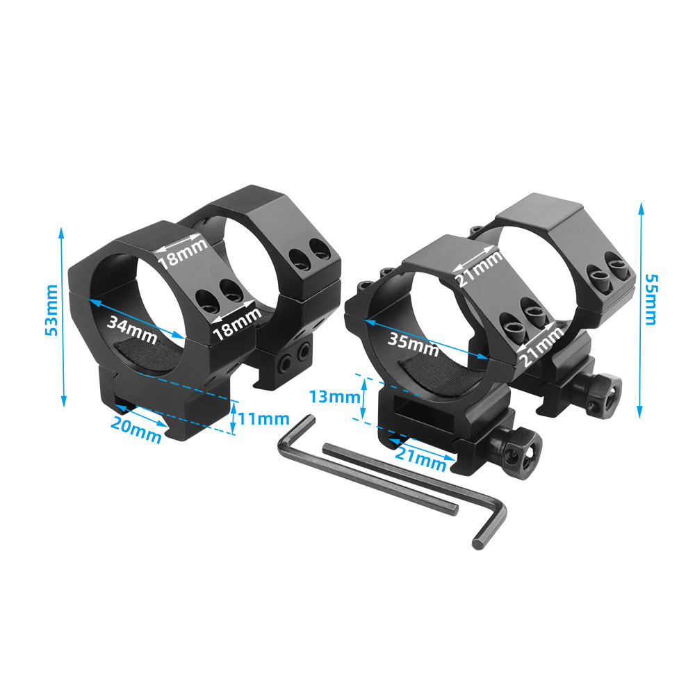 Industrial Laser Gun - Ring Mount Rifle Scope 35mm/34mm, Rail