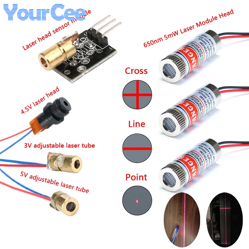 Industrial Laser Line - 2 Buah 650nm 5MW Titik Merah/Garis/Lintas