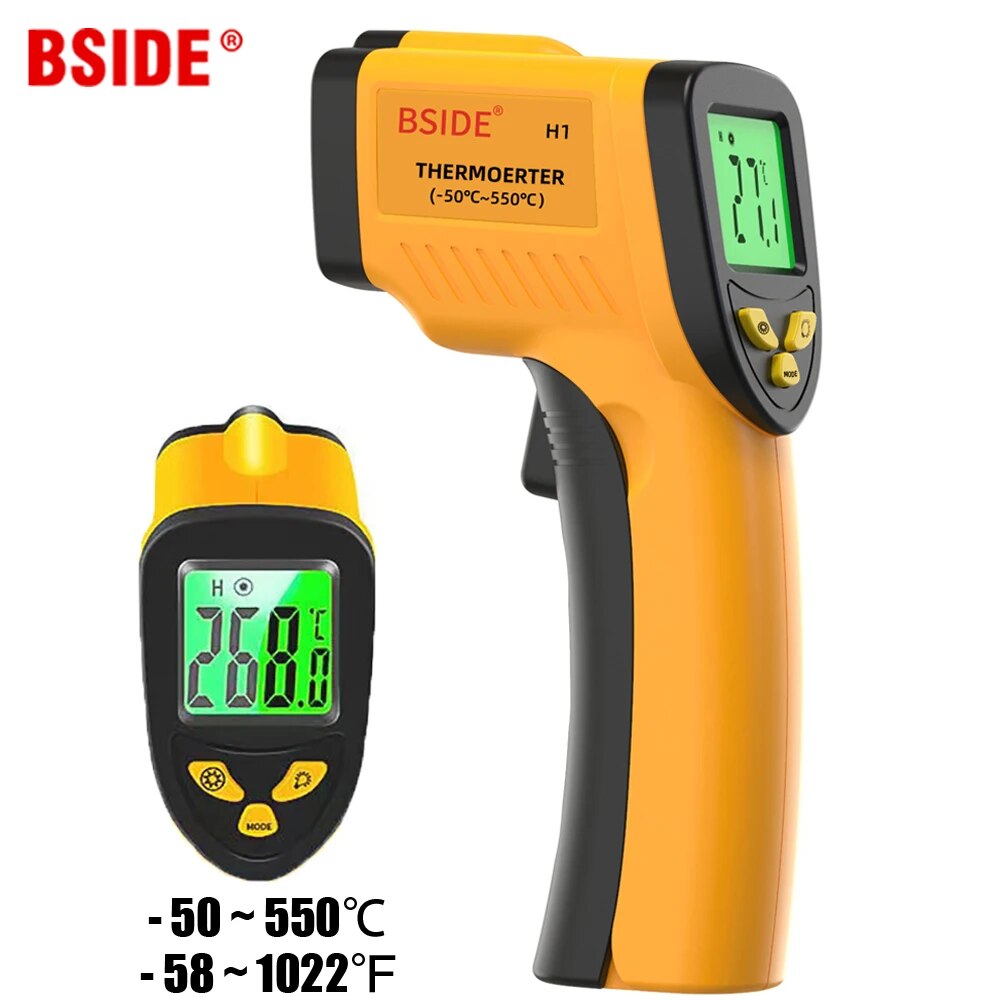 Industrial Laser Blaster - Termometer inframerah Digital 50-550C, termometer memasak