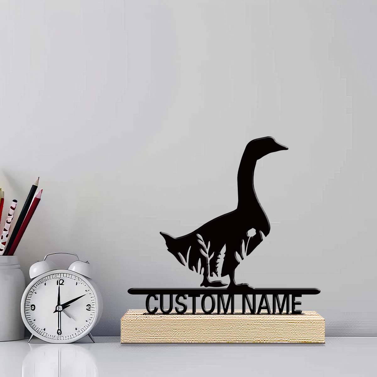 Desktop Laser Engraver - 1 buah Ornamen Logam Meja dengan