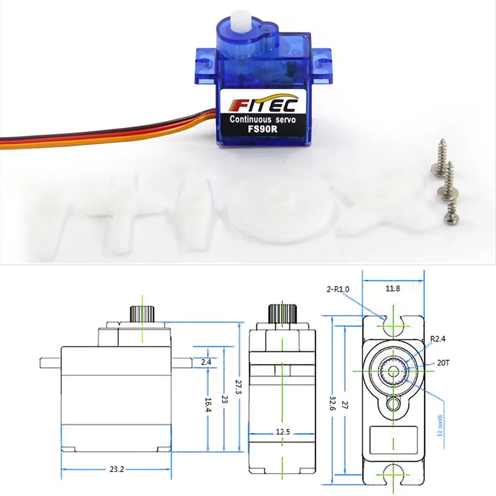 Feetech Mini FS90R mikro Servo - Servo Motor Cnc ulasan dan harga
