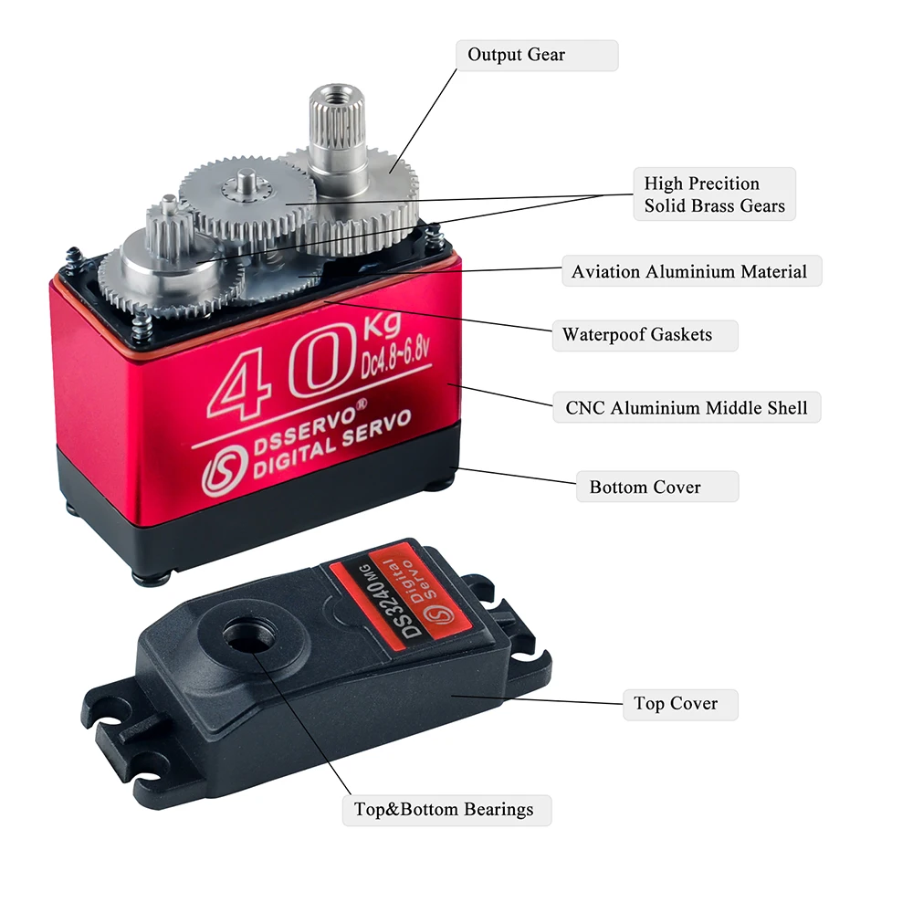 40KG Dsservo DS3240 torsi besa - Servo Motor Cnc ulasan dan harga