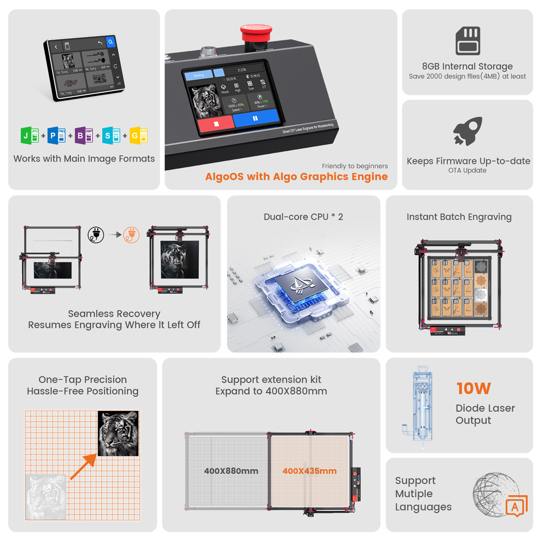 AlgoOS KIT pemotong pengukir L - Industrial Laser Applications ulasan dan harga