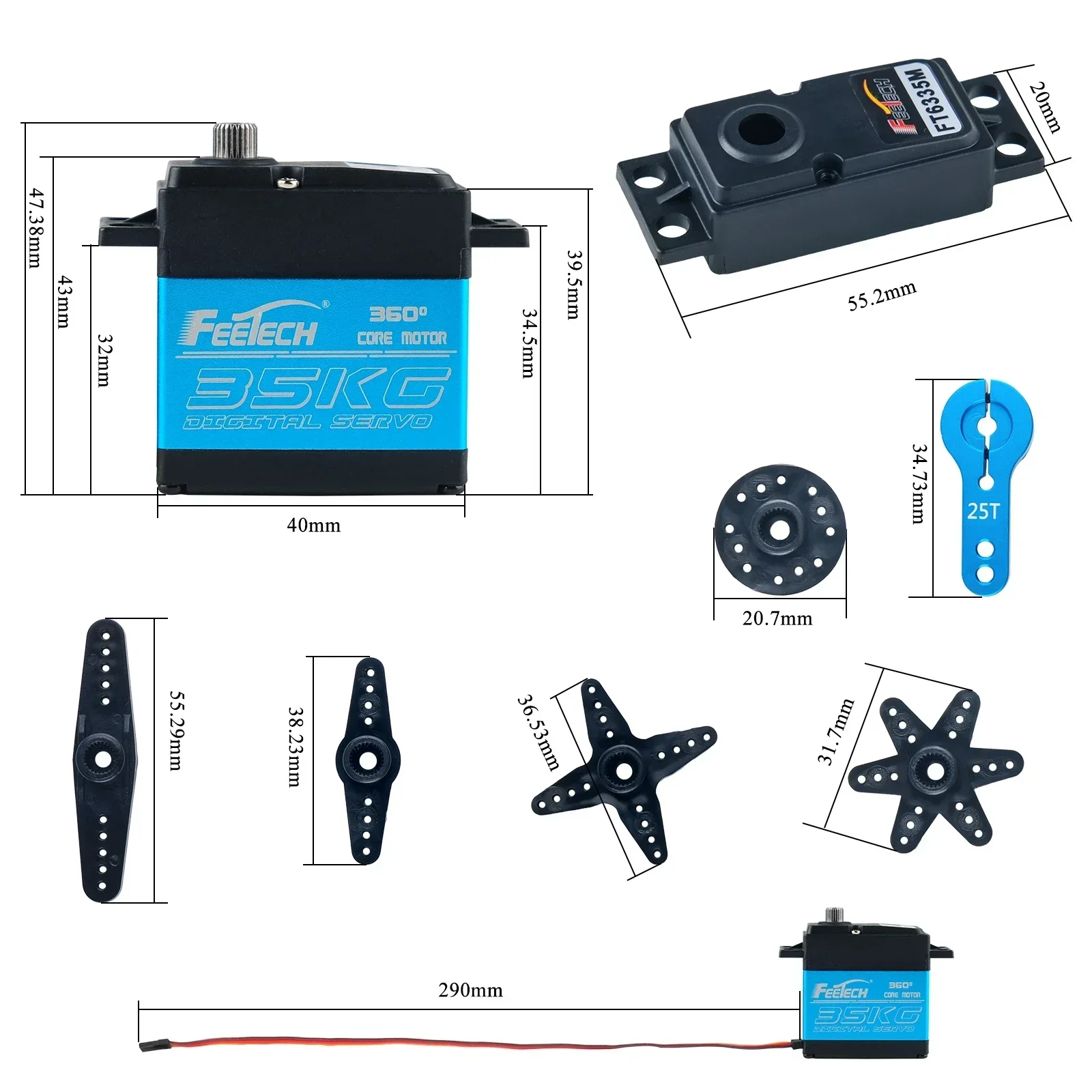 Feetech FT6335M Motor Servo RC - Servo Motor Cnc ulasan dan harga