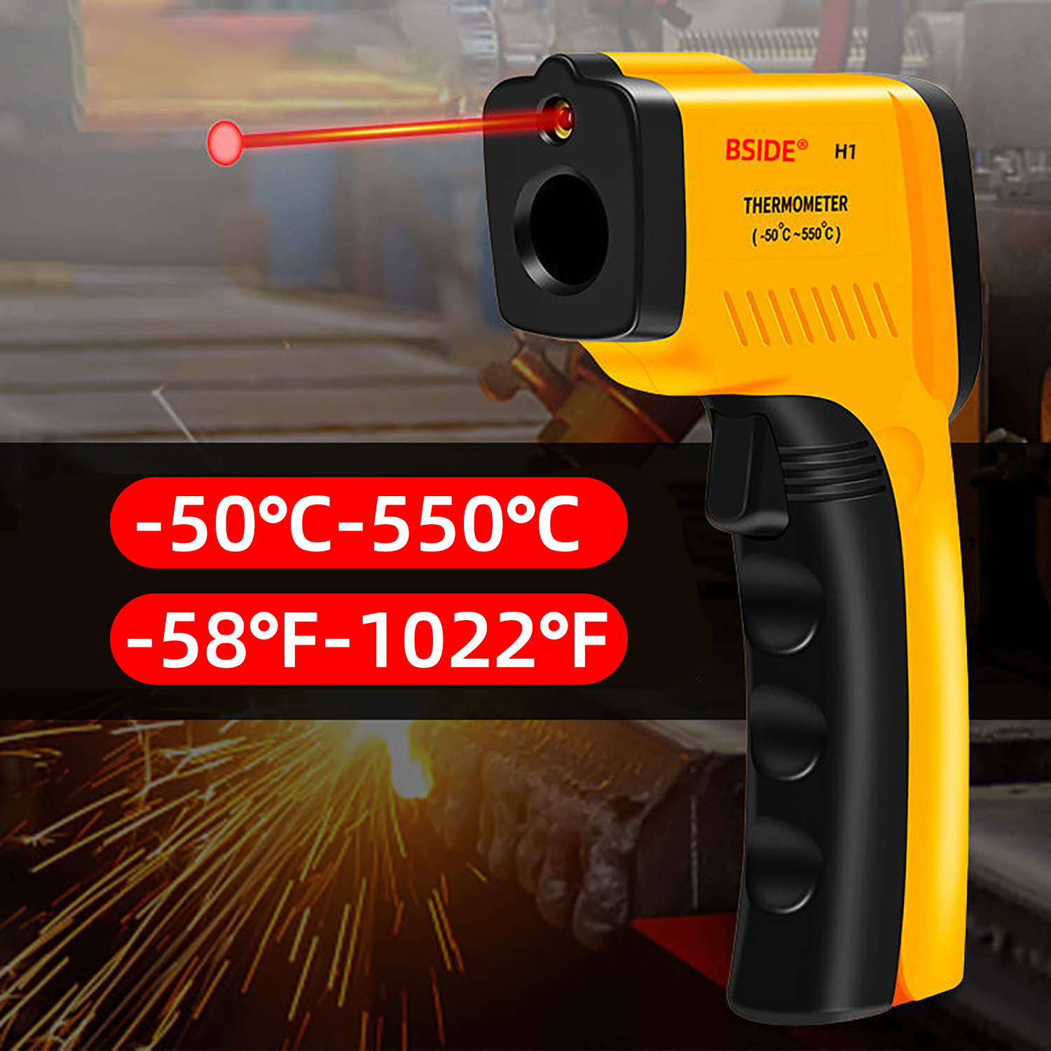 Termometer inframerah Digital  - Industrial Laser Blaster ulasan dan harga