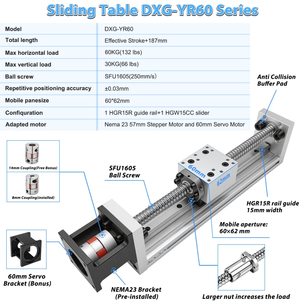 Meja Geser Mini Linear Guide P - Servo Motor Cnc ulasan dan harga
